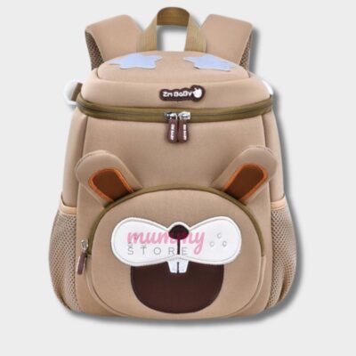 Brown Bunny- Kids School Bag Kindergarten Backpack for Girls Boys (CODE5)