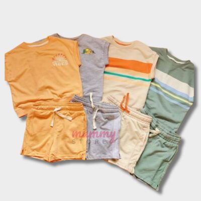 Set WonderNation 2in1 Korean Style Pocket Short Pant Kids Boy OOTD Kids Size