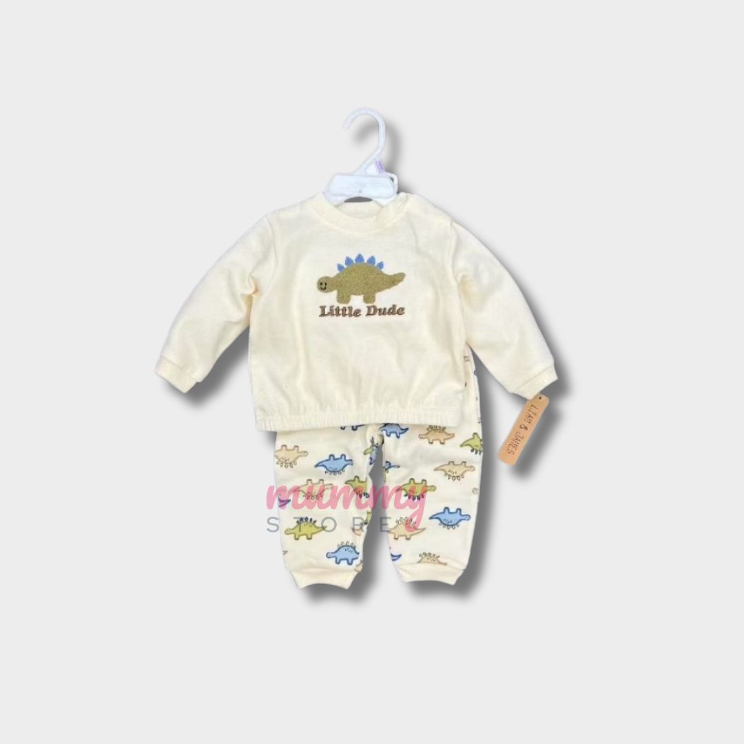 Sweatshirt Baby Boy Girl Longsleeve and Long Pants 3D Design OOTD Soft Color