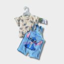 Overall Stich Blue Cartoon Best Material OOTD