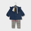 Set Girl Blouse Long Sleeve 3in1 Cotton Accessories OOTD Baby Headband Ruffles