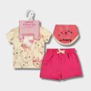 Girl Set With Accessories 3in1Baby Kids OOTD Cute Material Headband Socks Baby Bibs Set 4in1