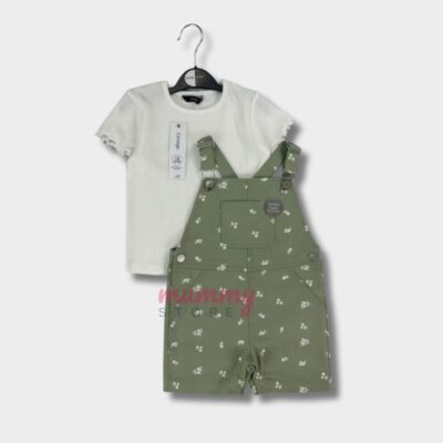 Overall Baby OOTD Pocket Trouser Short Pant Pleated T-shirt Simple Cotton Soft OOTD