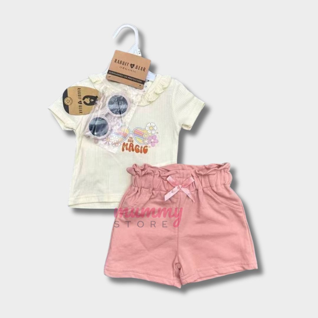 R/B Glasses Girl Boy Baby Kids Hair Clip Set OOTD Playset Muslin Cotton Soft - Image 2