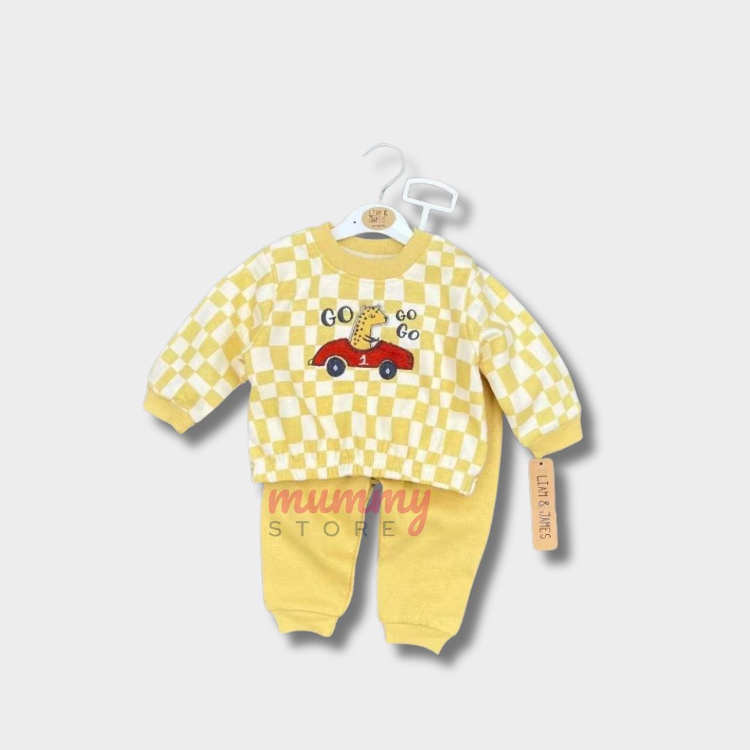 Sweatshirt Baby Boy Girl Longsleeve and Long Pants 3D Design OOTD Soft Color - Image 2