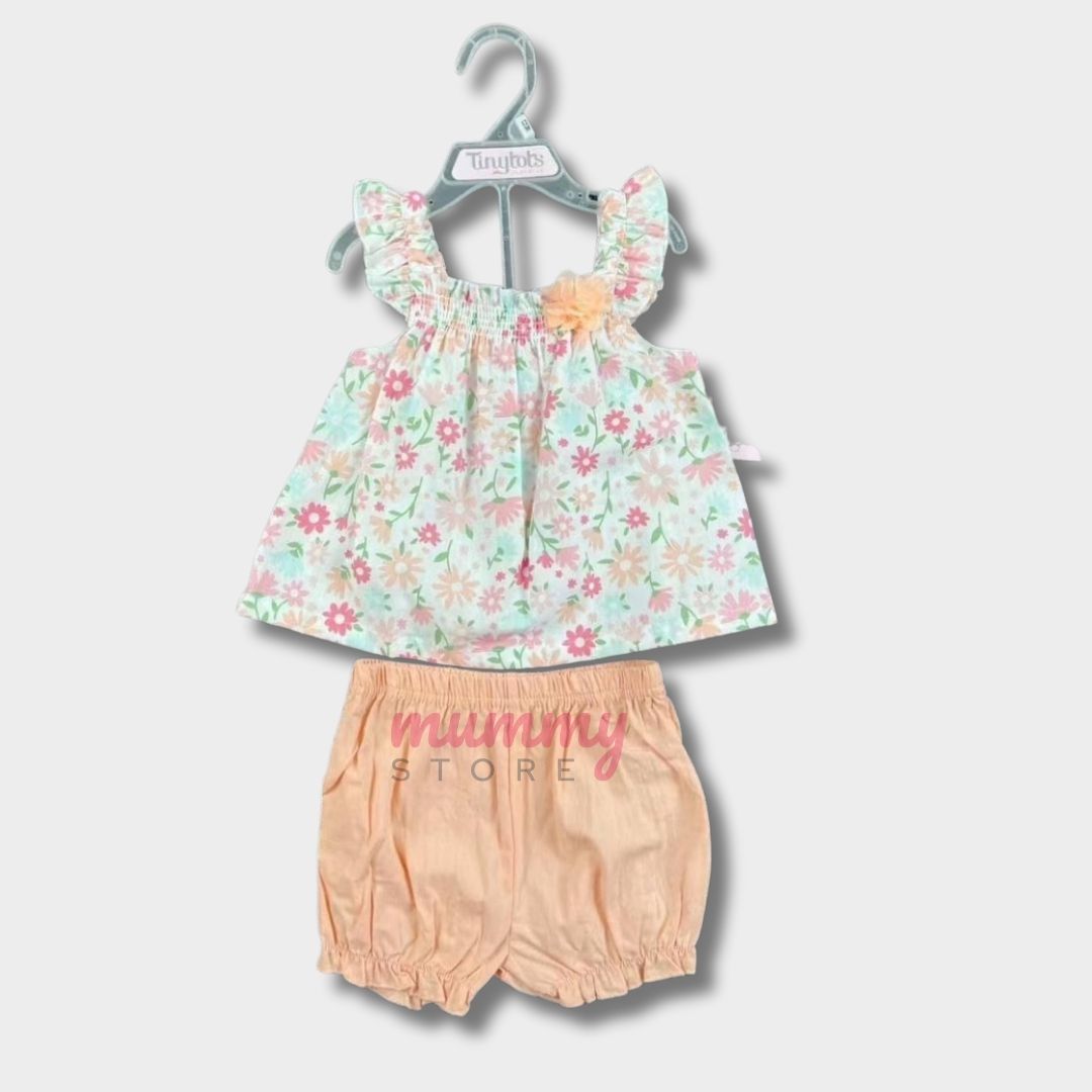 Set Blouse 3D Flower OOTD Soft Cotton Material TiniTots - Image 2