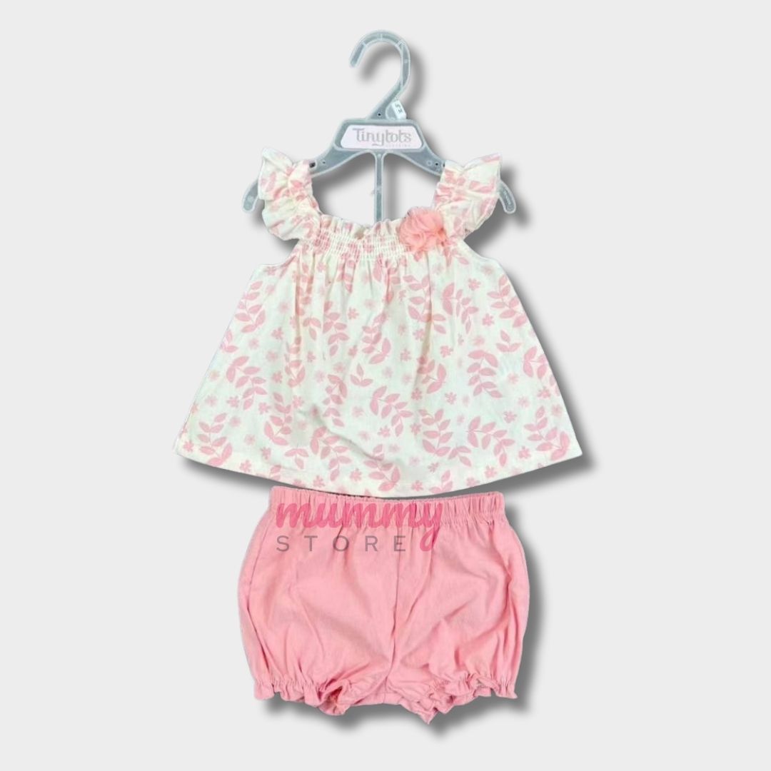 Set Blouse 3D Flower OOTD Soft Cotton Material TiniTots - Image 3