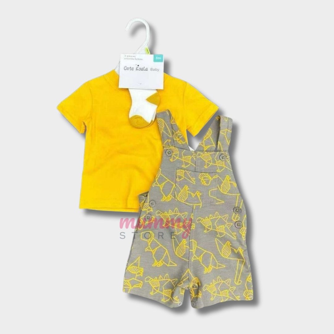 Overall Baby Boy OOTD Cute Material Design 3in1 Set - Image 3