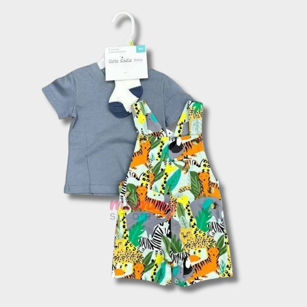 Overall Baby Boy OOTD Cute Material Design 3in1 Set - Image 5