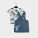 Overall Girl Denim SetichBlue Set Tshirt OOTD