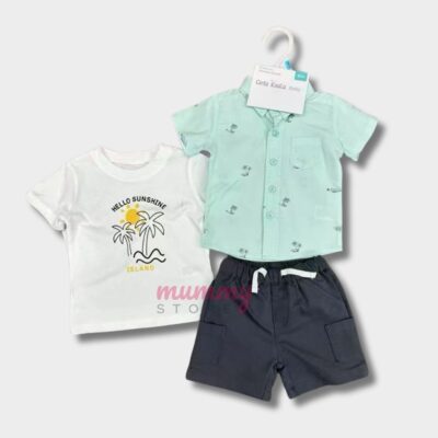 Combo Playset Shirt Cargo Casual Set 3in1 Short Pant