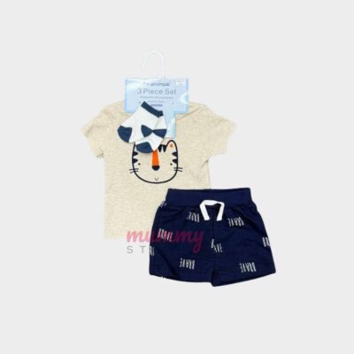 Set 3In1 Playset Socks Shortpant OOTD Boy Baby