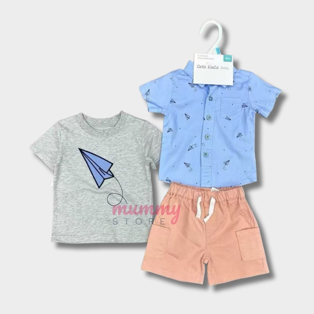 Combo Playset Shirt Cargo Casual Set 3in1 Short Pant - Image 4