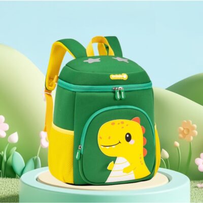 Dino Yellow- Kids School Bag Kindergarten Backpack for Girls Boys (CODE23)