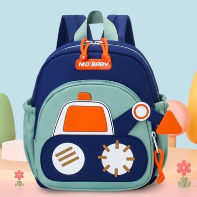 Excavator 3D- Kids School Bag Kindergarten Backpack for Girls Boys (CODE27)