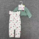 3in1 Cover Headband Jumpsuit Set 3D Girl Baby OOTD Best Material Design Pastle Color Cute