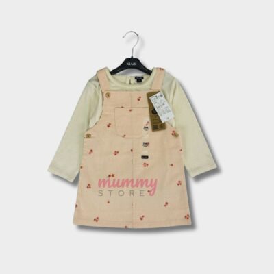 Overall Cream Long sleeve Girl Flower